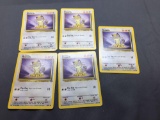 5 Count Lot of Jungle Meowth 56/64 Pokemon Trading Cards