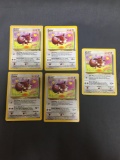 5 Count Lot of Jungle Eevee Pokemon Trading Cards