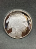 1 Ounce .999 Fine Silver Indian Head Buffalo Silver Bullion Round Coin