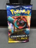 Champion's Path Pokemon Factory Sealed 10 Card Booster Pack from ETB Break