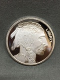 1 Ounce .999 Fine Silver Indian Head Buffalo Silver Bullion Round Coin