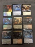 9 Card Lot of Magic the Gathering GOLD SYMBOL Rare Cards with Foils from Collection