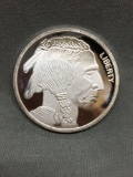 1 Ounce .999 Fine Silver Indian Head Buffalo Silver Bullion Round Coin