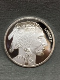 1 Ounce .999 Fine Silver Indian Head Buffalo Silver Bullion Round Coin