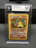 BGS Graded 1999 Pokemon Base Set Unlimited CHARIZARD Holofoil Rare Card - VG-EX+ 4.5