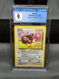CGC Graded 1999 Pokemon Jungle Unlimited EEVEE Trading Card - MINT 9