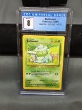 CGC Graded 1999 Pokemon Base Set Unlimited BULBASAUR Trading Card - NM-MT 8