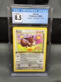 CGC Graded 1999 Pokemon Jungle 1st Edition EEVEE Trading Card - NM-MT+ 8.5