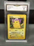 GMA Graded 1999 Pokemon Base Set Unlimited PIKACHU Yellow Cheeks Trading Card - EX-NM 6