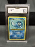 GMA Graded 1999 Pokemon Base Set Unlimited POLIWAG Trading Card - NM-MT+ 8.5