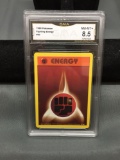 GMA Graded 1999 Pokemon Base Set Unlimited FIGHTING ENERGY Trading Card - NM-MT+ 8.5