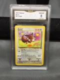 GMA Graded 1999 Pokemon Jungle EEVEE Trading Card - NM-MT 8