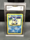 GMA Graded 1999 Pokemon Base Set Unlimited WARTORTLE Trading Card - NM 7