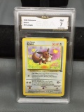 GMA Graded 1999 Pokemon Jungle Unlimited EEVEE Trading Card - NM 7