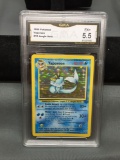GMA Graded 1999 Pokemon Jungle Unlimited VAPOREON Holofoil Rare Trading Card - EX+ 5.5