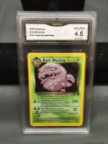 GMA Graded 2000 Pokemon Team Rocket DARK WEEZING Holofoil Rare Trading Card - VG-EX+ 4.5