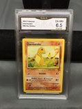 GMA Graded 2000 Pokemon Base 2 Set CHARMANDER Trading Card - EX-NM+ 6.5