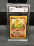 GMA Graded 1999 Pokemon Base Set Unlimited CHARMANDER Trading Card - NM-MT+ 8.5