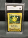 GMA Graded 1999 Pokemon Jungle 1st Edition PIKACHU Trading Card - NM+ 7.5