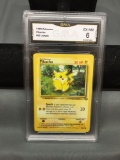 GMA Graded 1999 Pokemon Jungle Unlimited PIKACHU Trading Card - EX-NM 6