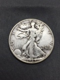 1942 United States Walking Liberty Silver Half Dollar - 90% Silver Coin