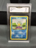 GMA Graded 1999 Pokemon Base Set Unlimited SQUIRTLE Trading Card - NM 7