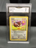 GMA Graded 1999 Pokemon Jungle Unlimited EEVEE Trading Card - NM 7