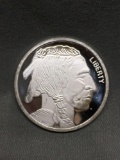 1 Ounce .999 Fine Silver Indian Head Buffalo Silver Bullion Round Coin