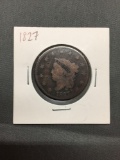 1827 United States 1 Cent Large Cent Penny Cent Coin