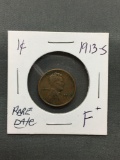 1913-S United States Lincoln Wheat Penny Cent Coin from Estate