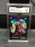 GMA Graded 2014 Bowman Chrome Topps Shelf Refractor DEREK CARR Raiders ROOKIE Football Card - GEM