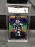 GMA Graded Panini Select Prizm DJ MOORE Panthers ROOKIE Football Card - GEM MINT 10