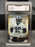 GMA Graded 2014 Finest AARON DONALD Rams ROOKIE Football Card - MINT 9