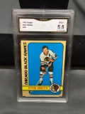 GMA Graded 1972-73 Topps #56 STAN MIKITA Blackhawks Vintage Hockey Card - EX+ 5.5
