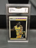 GMA Graded 1987-88 Fleer #56 MAGIC JOHNSON Lakers Vintage Basketball Card - NM 7