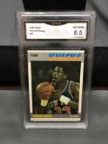 GMA Graded 1987-88 Fleer #37 PATRICK EWING Knicks Vintage Basketball Card - EX-NM+ 6.5
