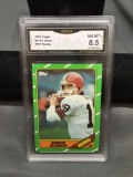 GMA Graded 1986 Topps #187 BERNIE KOSAR Browns ROOKIE Football Card - NM-MT+ 8.5