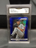 GMA Graded 2013 Panini Prizm Blue Pulsar Prizm JUSTIN VERLANDER Tigers Baseball Card - GEM MINT 10