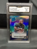 GMA Graded 2017 Donruss Optic Holo Silver LEONARD FOURNETTE Bucs ROOKIE Football Card - GEM MINT 10