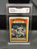 GMA Graded 1972 Topps #38 CARL YASTRZEMSKI Red Sox In Action Vintage Baseball Card - NM 7