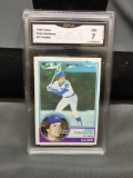 GMA Graded 1983 Topps #83 RYNE SANDBERG Cubs ROOKIE Baseball Card - NM 7