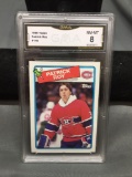 GMA Graded 1988-89 Topps #116 PATRICK ROY Canadiens Vintage Hockey Card - NM-MT 8