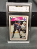 GMA Graded 1988-89 Topps #93 MARK MESSIER Oilers Vintage Hockey Card - NM 7