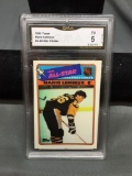 GMA Graded 1988-89 Topps #2 MARIO LEMIEUX Penguins Sticker Vintage Hockey Card - EX 5