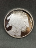 1 Ounce .999 Fine Silver Indian Head Buffalo Silver Bullion Round Coin