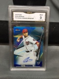 GMA Graded 2020 Finest Blue Refractor CARTER KIEBOOM Nationals ROOKIE AUTOGRAPH Card - MINT 9