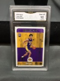GMA Graded 2017-18 Hoops LONZO BALL Lakers Pelicans ROOKIE Basketball Card - GEM MINT 10