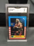 GMA Graded 1987 Topps WWF Wrestling HULK HOGAN Wrestling Card - NM 7