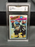 GMA Graded 1977 Topps #245 TERRY BRADSHAW Steelers Vintage Football Card - EX 5