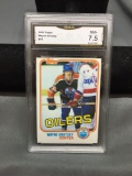 GMA Graded 1981-82 Topps #16 WAYNE GRETZKY Oilers Vintage Hockey Card - NM+ 7.5